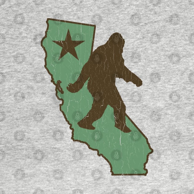 California Bigfoot (vintage distressed look) by robotface